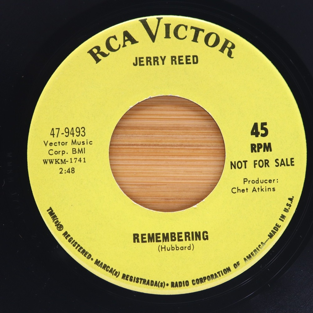 JERRY REED - REMEMBERING / FINE ON MY MIND - COUNTRY 45 RCA PROMO